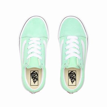 Detske Tenisky Vans Old Skool (4-8 years) Zelene Siva/Biele VA73ACNSM